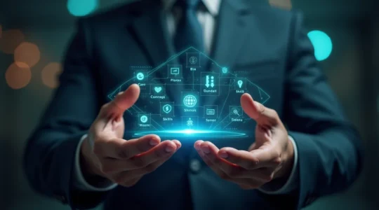 Un portefeuille du0027actions constitué de compétences professionnelles sous forme du0027icônes