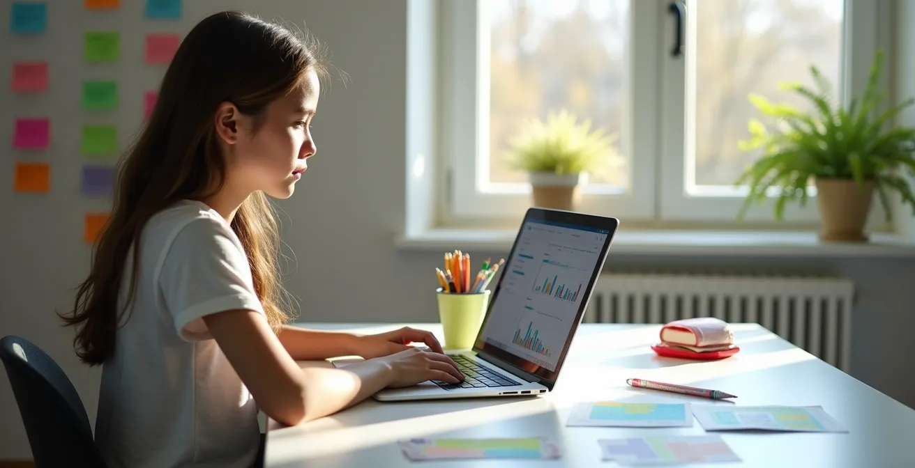 Illustration symbolique d'un étudiant structurant efficacement sa rubrique activités sur Parcoursup