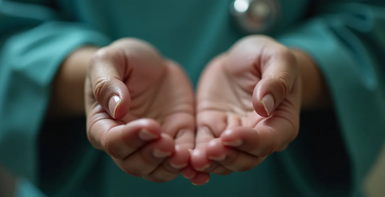 Moment de pause et de ressourcement pour un professionnel de santé