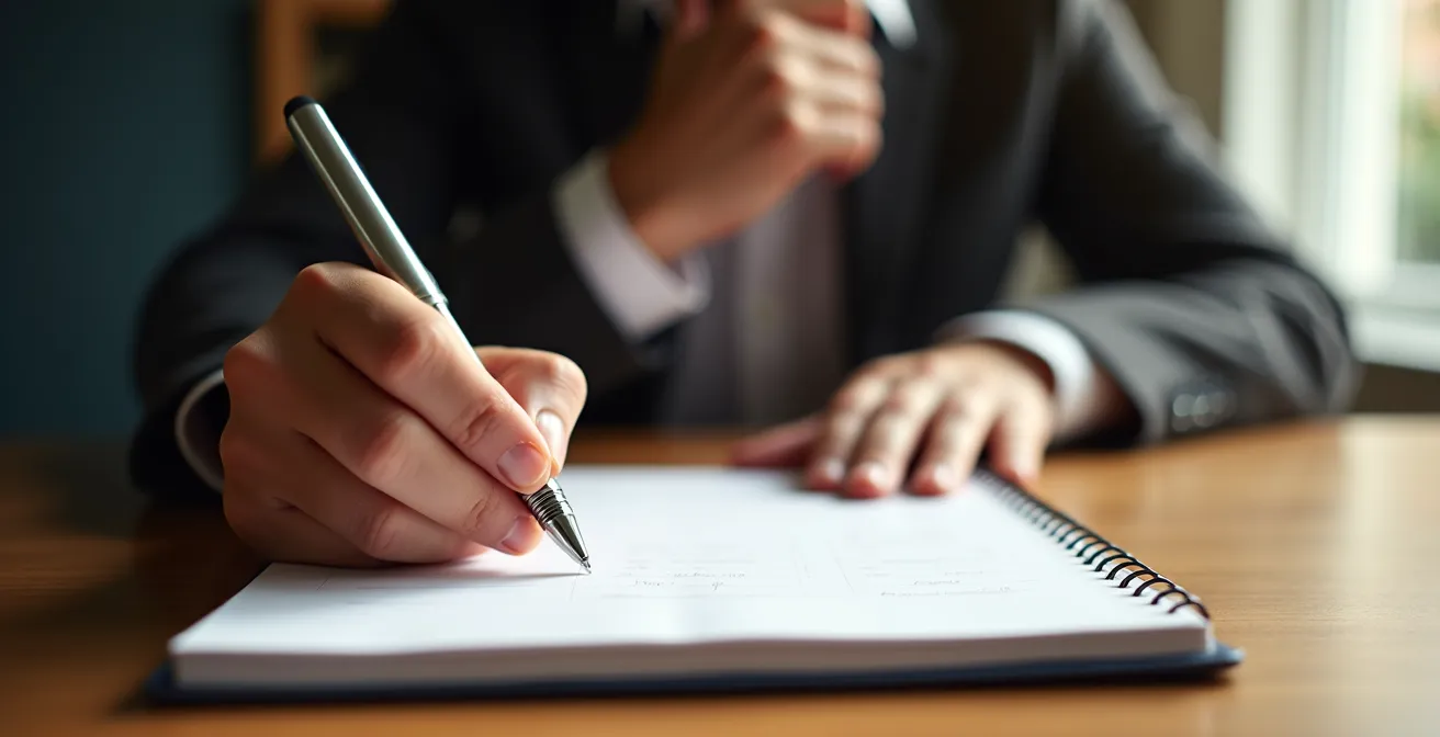 Candidat en posture réflexive face à une question difficile lors d'un oral